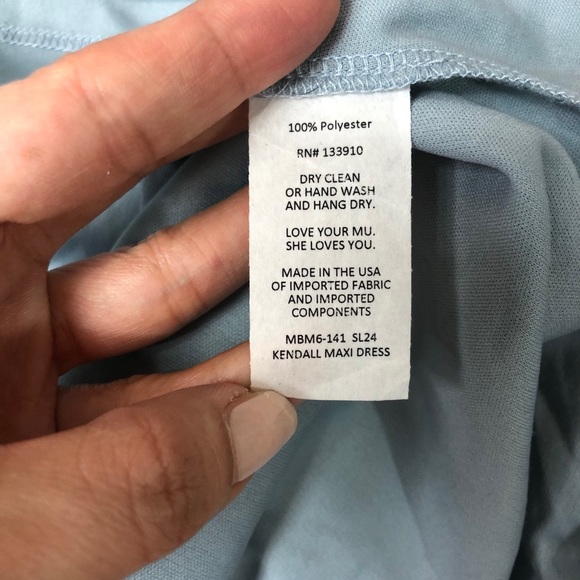 NWOT SMYM Kendall Steel Blue Maxi Dress - Picture 6 of 9